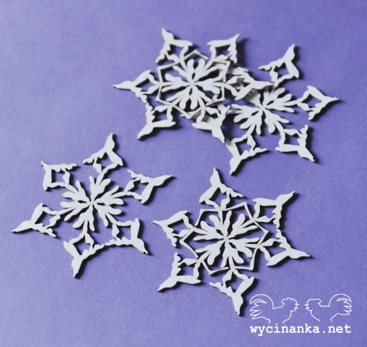 Вырубные элементы из чипборда "Зима пришла", снежинки (377)