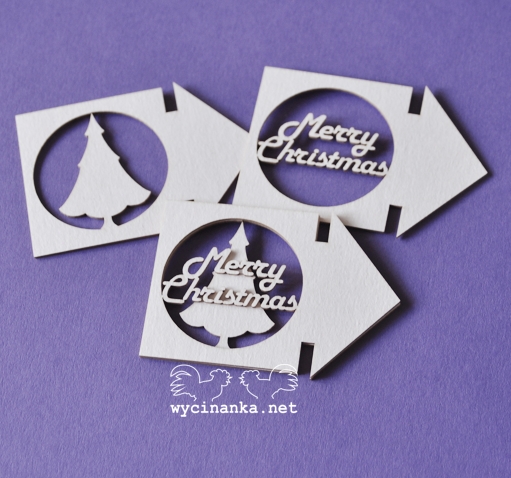 Вырубные элементы из чипборда "Стрелки Merry Christmas" (379)