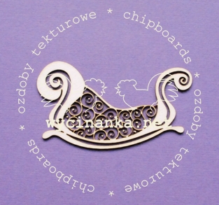 Вырубные элементы из чипборда "Сани малые" (401)