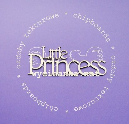 Вырубные элементы из чипборда "Надпись Little Princess", (418)