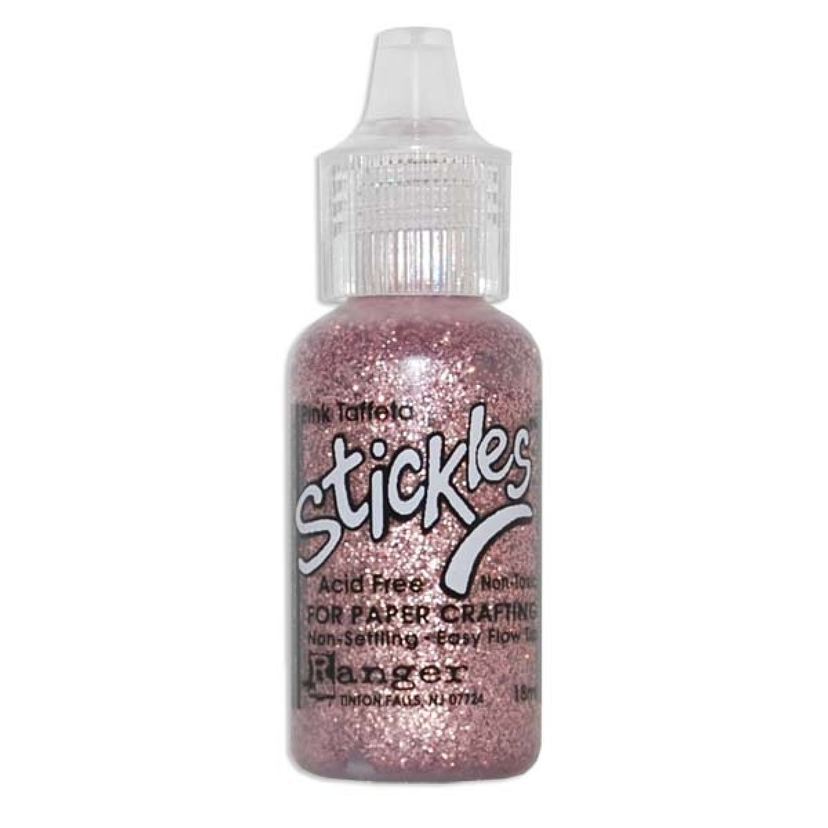 Клеющиеся блёстки Ranger Stickles Glitter. Цвет розовый шифон (Pink Taffeta)