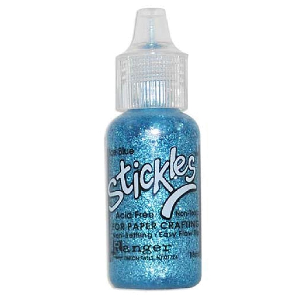 Клеющиеся блёстки Ranger Stickles Glitter. Цвет голубой лёд (Ice Blue)