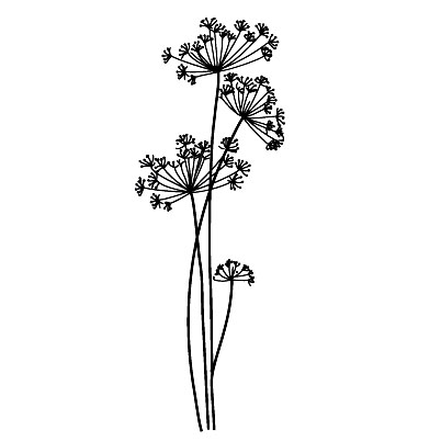 Штамп "Трава-зонтики"