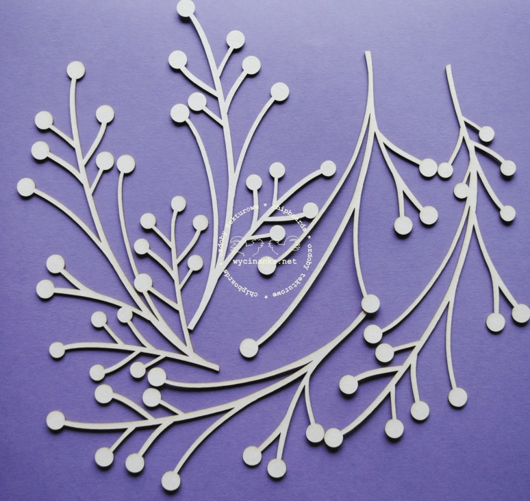 Вырубные элементы из чипборда "Веточки с ягодками 10"