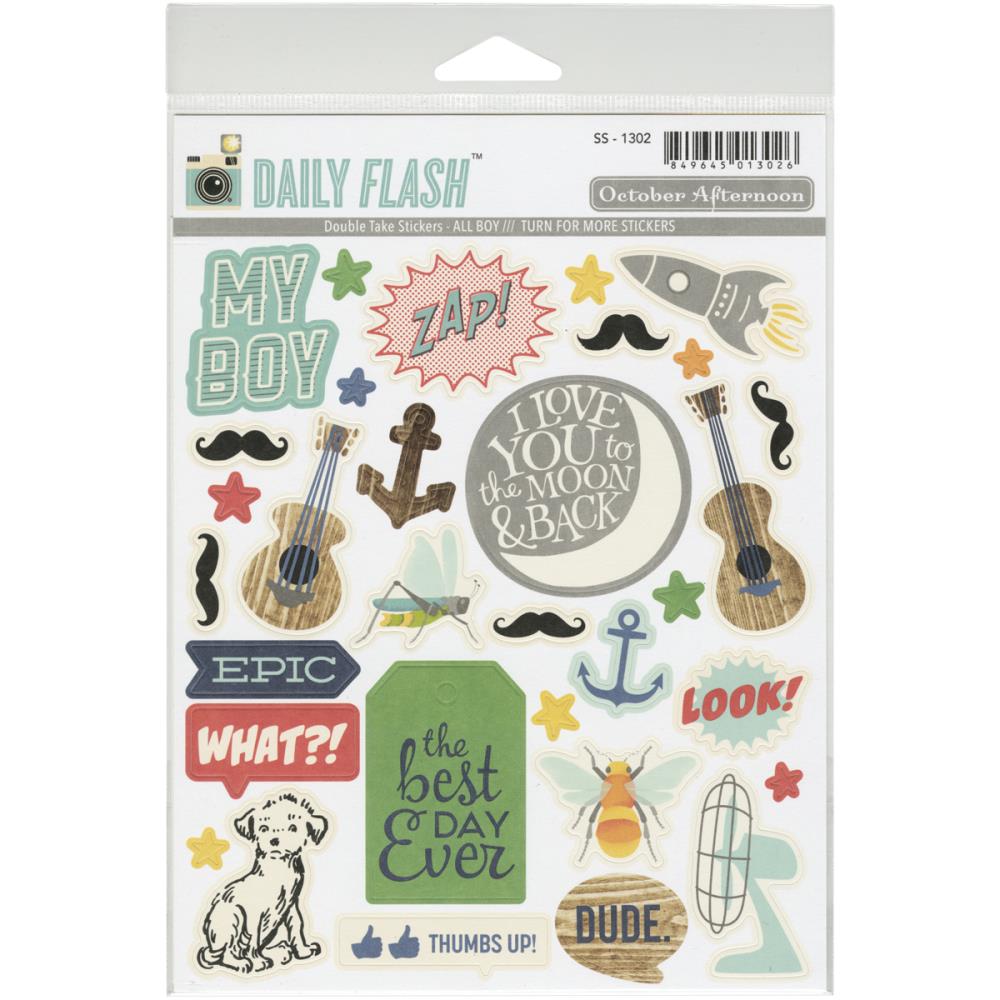 Наклейки October Afternoon "Daily Flash All Boy"