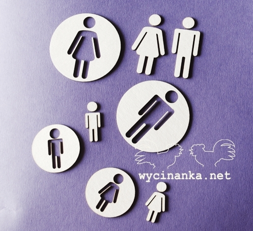 Вырубные элементы из чипборда "Пиктограммы", фигуры в кругах(54)