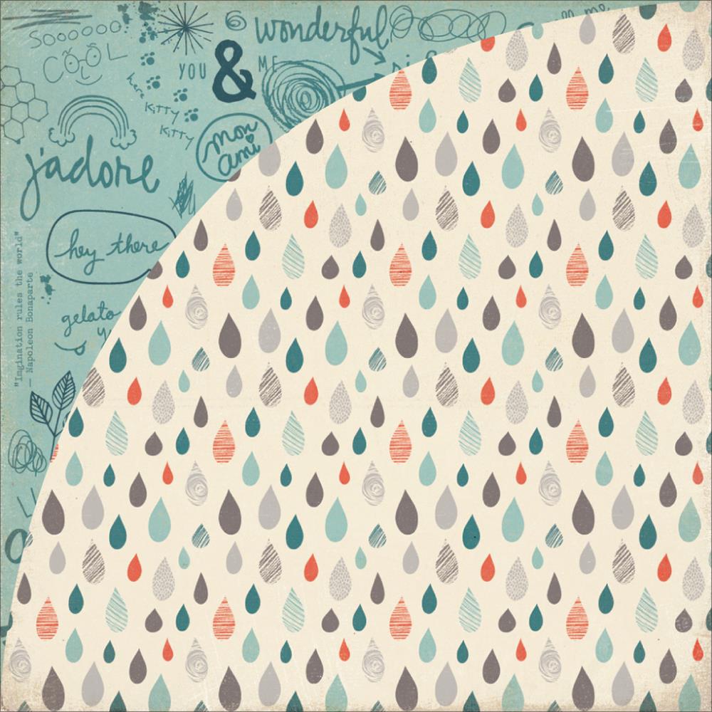 Двустороняя бумага Basic Grey "Mon Ami",Pluie (BG104)