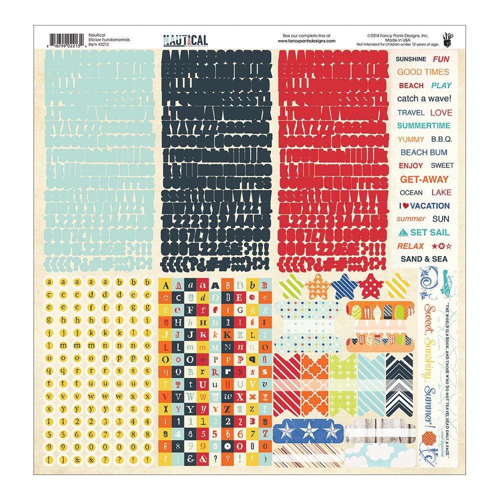 Картонные наклейки с алфавитом Fancy Pants "Nautical" 30 х 30 см