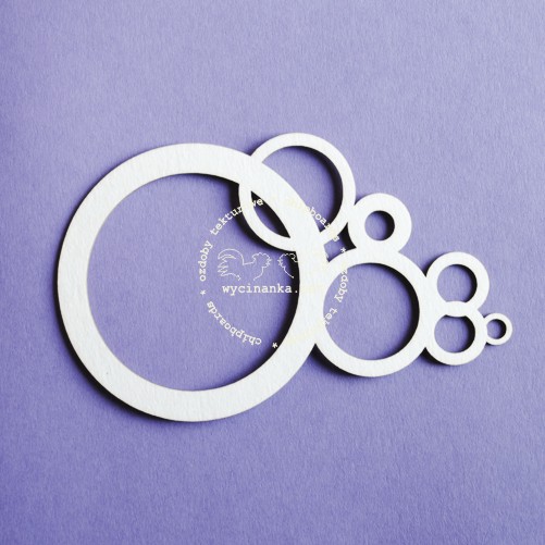 Вырубные элементы из чипборда "Рамка-круги"