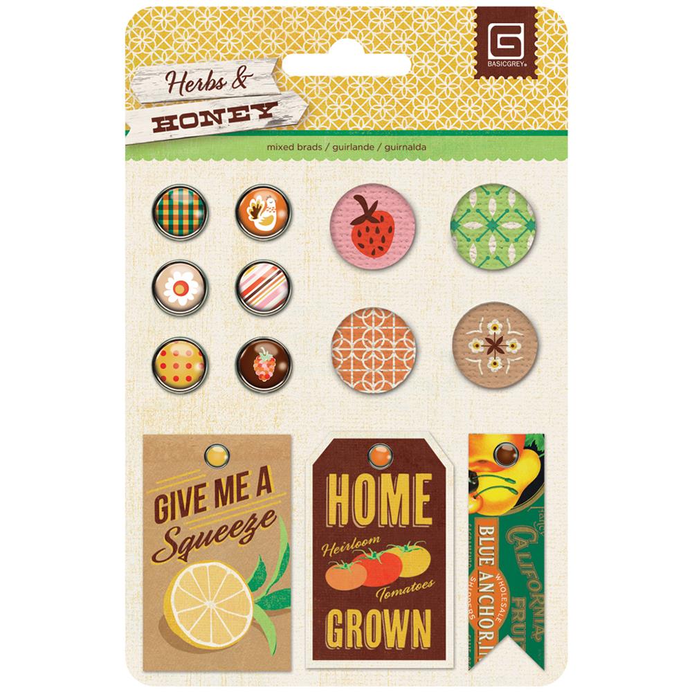 Набор брадс Basic Grey "Herbs & Honey"