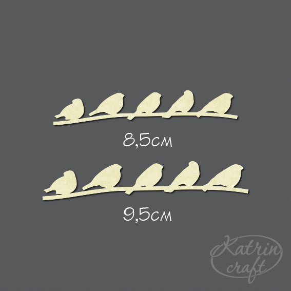 Чипборд "Голуби на проводе большие"