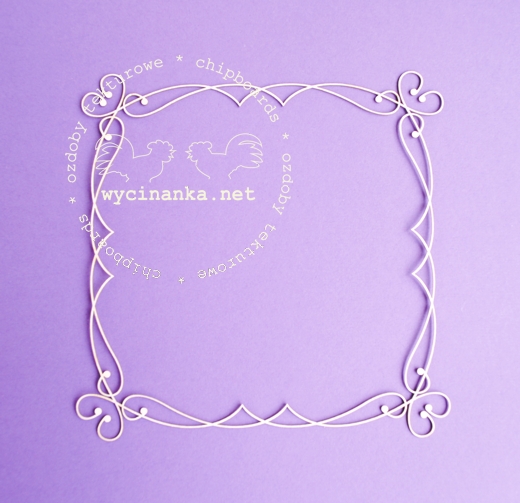 Вырубные элементы из чипборда "Розариум", рамка