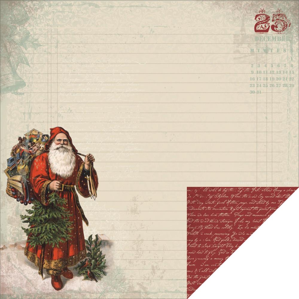 Двусторонняя бумага Kaisercraft "St. Nicholas",Papa Noel (Kaiser297)