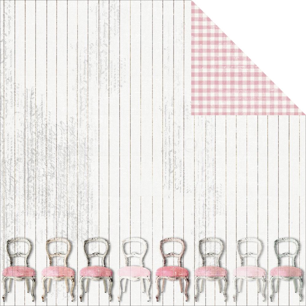 Двусторонняя бумага Fabscraps "Shabbylicious", Chic Chairs (Fab52)