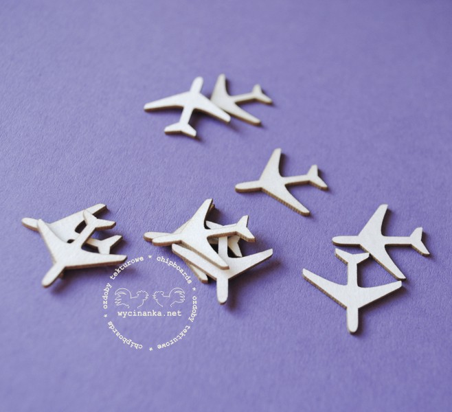 Вырубные элементы из чипборда "Самолёты", 10 шт