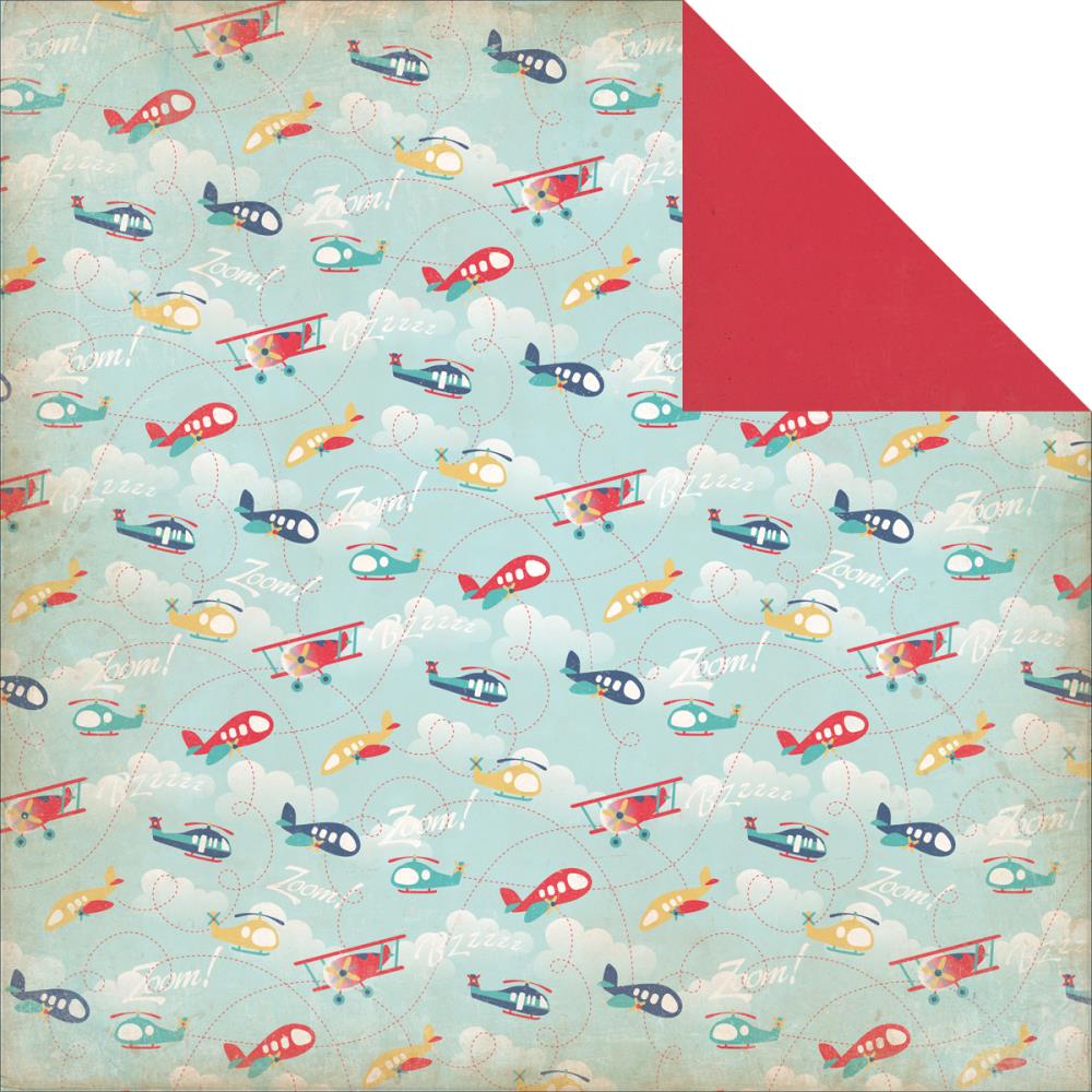 Двусторонняя бумага Carta Bella "Rough & Tumble"Soaring Plane (CBL32)