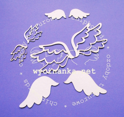 Вырубные элементы из чипборда "Крылья", 4 пары (212)