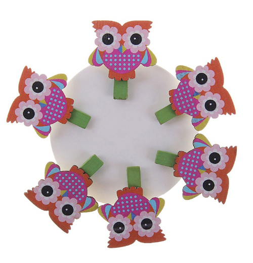 Деревянные прищепки Артузор "Совушки"