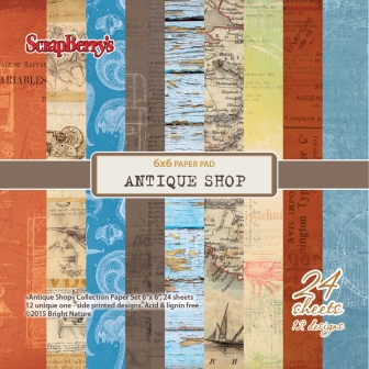 Набор бумаги 15 х 15 см Scrapberrys "Лавка Древностей"
