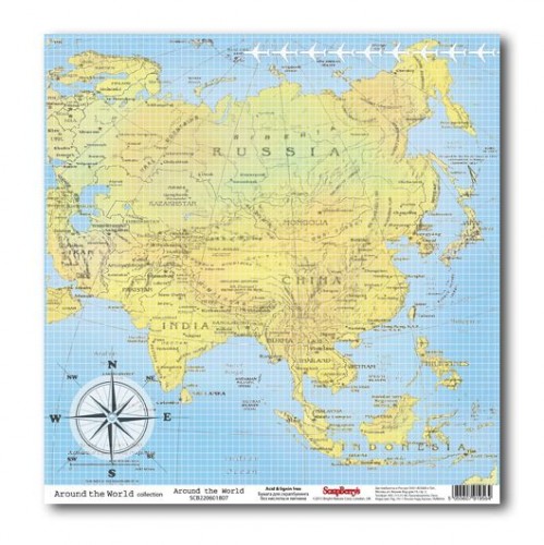 Бумага Scrapberrys "Вокруг Света" (SB153)