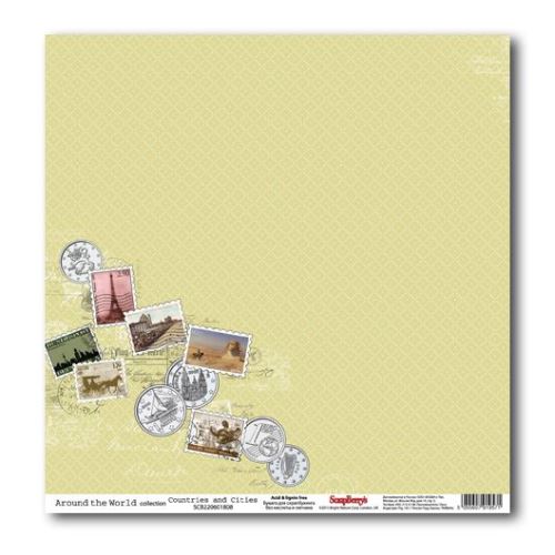 Бумага Scrapberrys "Вокруг Света", Города и страны (SB154)