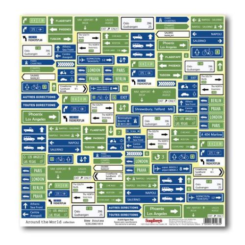 Бумага Scrapberrys "Вокруг Света", Новые маршруты (SB159)