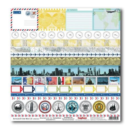 Бумага Scrapberrys "Вокруг Света", Сувениры на память (SB163)