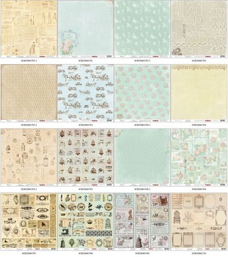 Набор бумаги 30 х30 см Scrapberrys "Версаль"