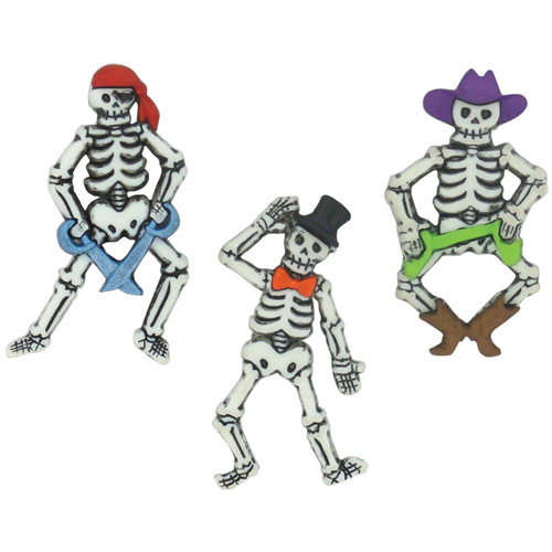 Набор пуговиц Dress It Up "Скелетики"