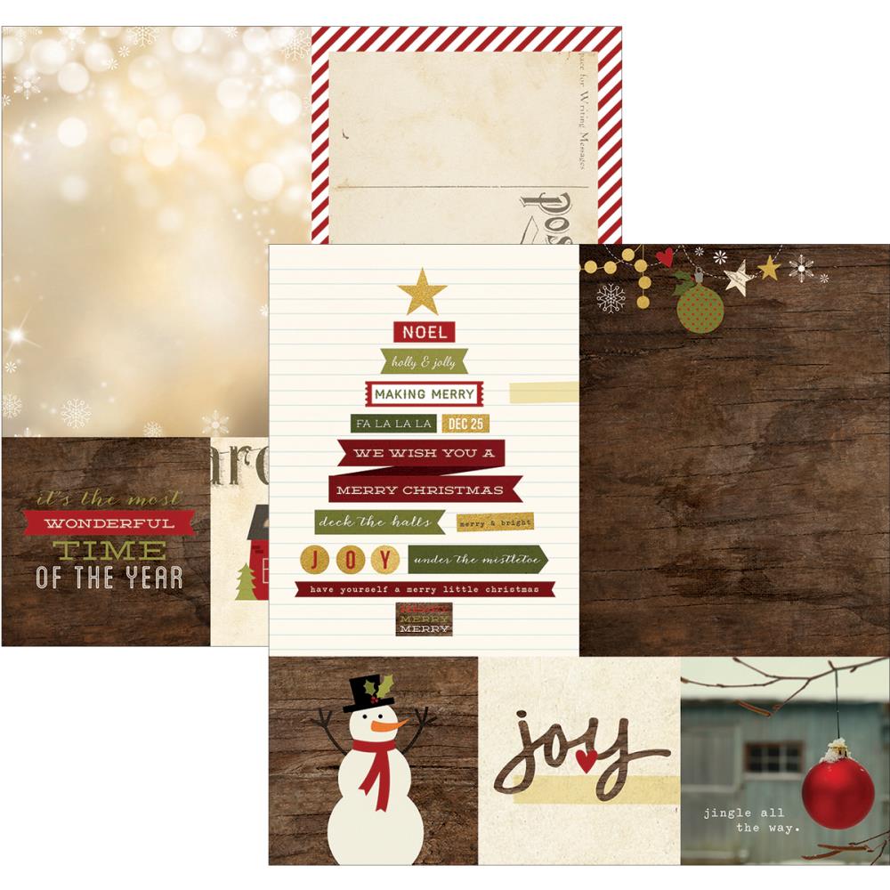 Двусторонняя бумага Simple Stories "Cozy Christmas" Cards (SS105)