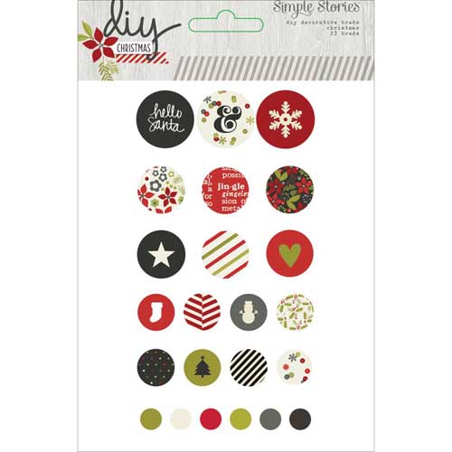 Набор брадс Simple Stories "DIY Christmas"