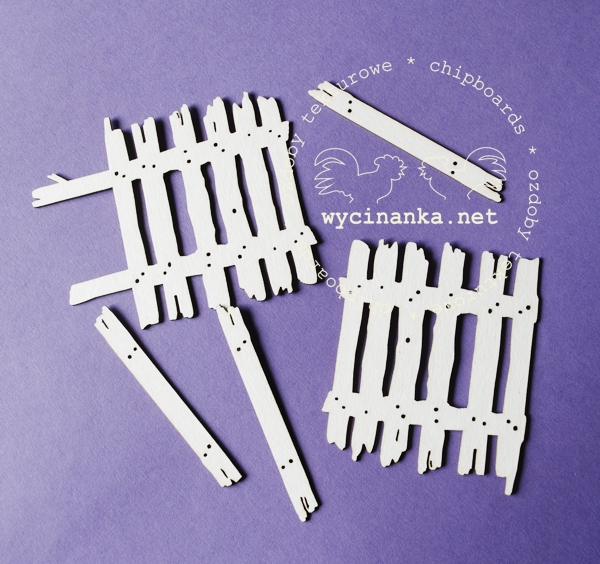 Вырубные элементы из чипборда "Деревенский забор" (146)