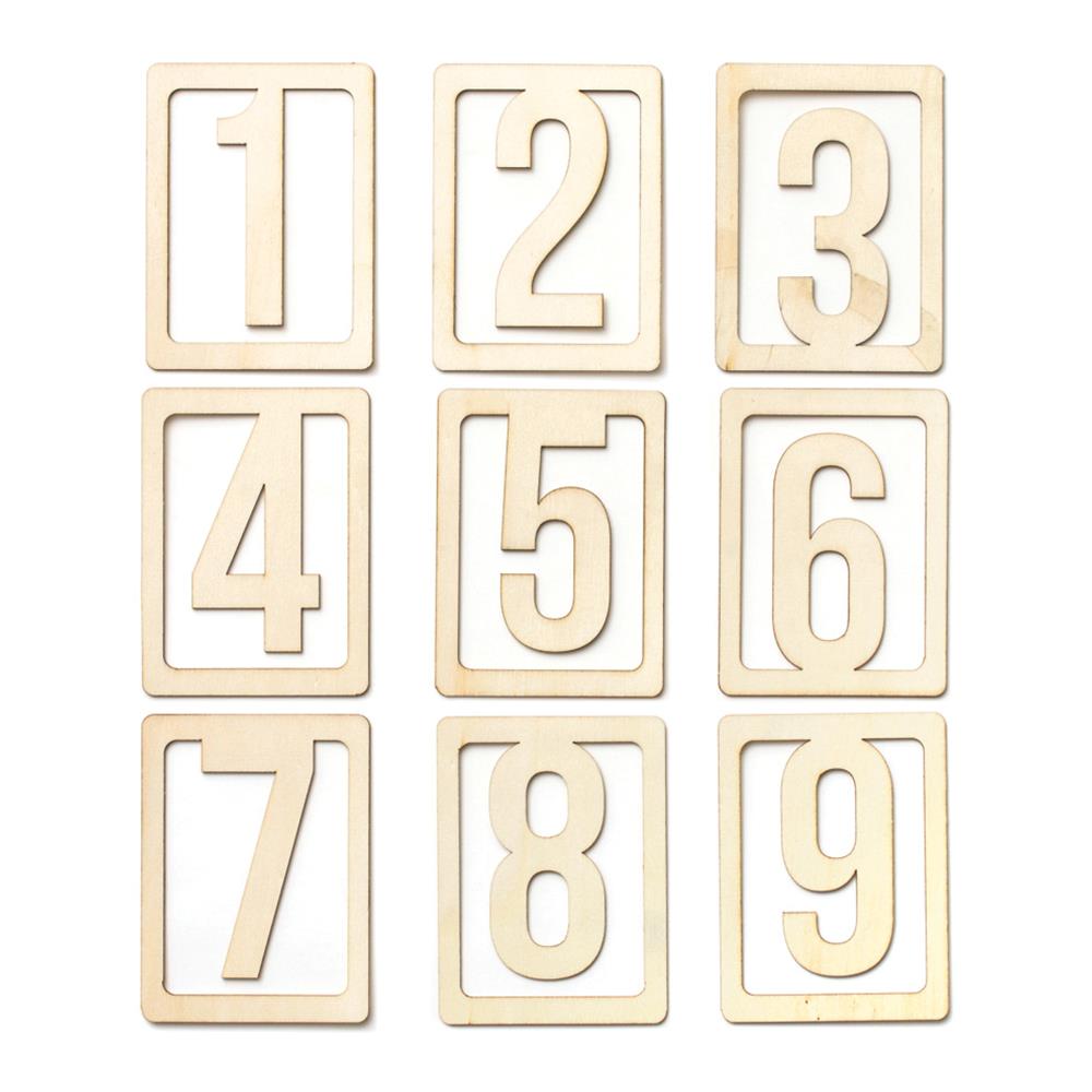 Деревянные клипсы Studio Calico "Wanderlust", цифры