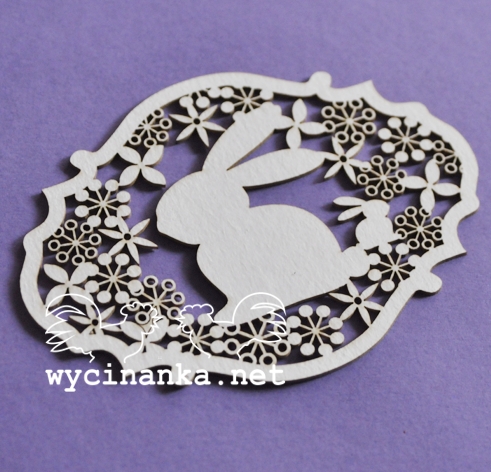 Вырубные элементы из чипборда "Пасха" декор с зайками