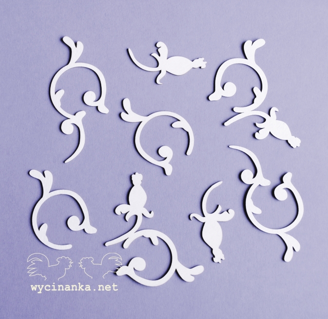 Вырубные элементы из чипборда "Дикая роза", декор (270)