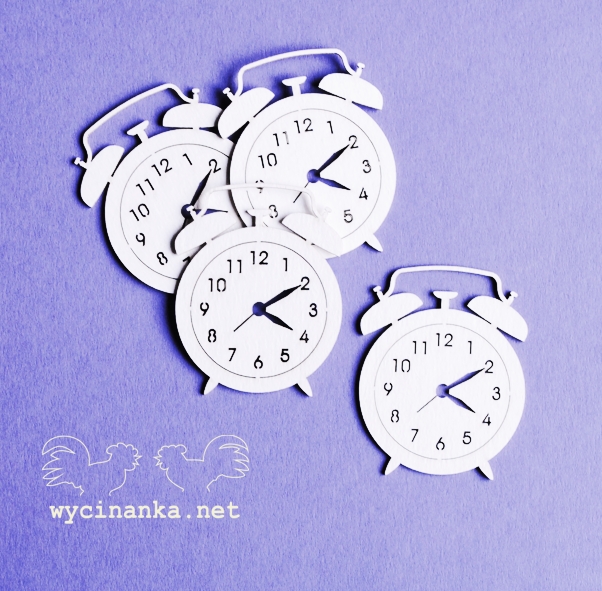 Вырубные элементы из чипборда "На рассвете",-будильники (278)