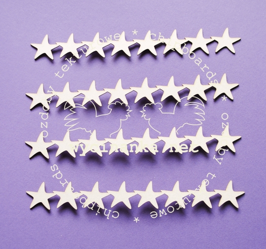 Вырубные элементы из чипборда "Бордюры", Звёздочки (290)