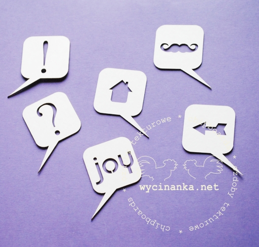 Вырубные элементы из чипборда "Пиктограммы", комикс (297-1)