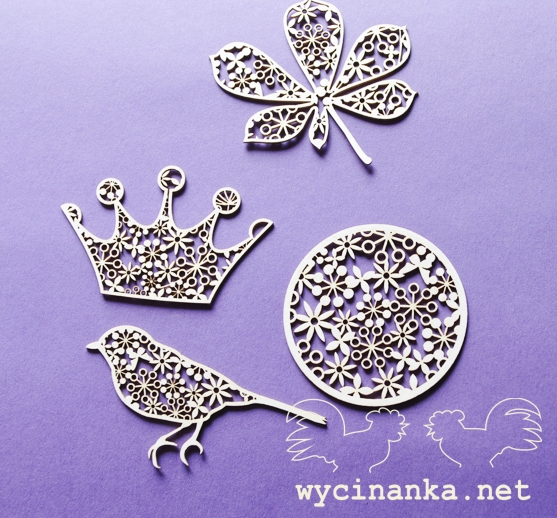 Вырубные элементы из чипборда "Кружевной набор" (299)