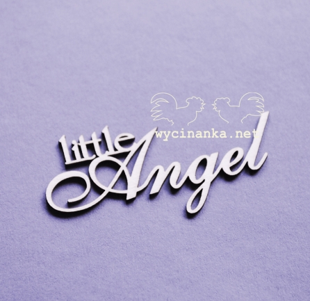 Вырубные элементы из чипборда "Надпись little Angel" (305)