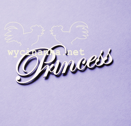 Вырубные элементы из чипборда "Надпись Princess" (306)