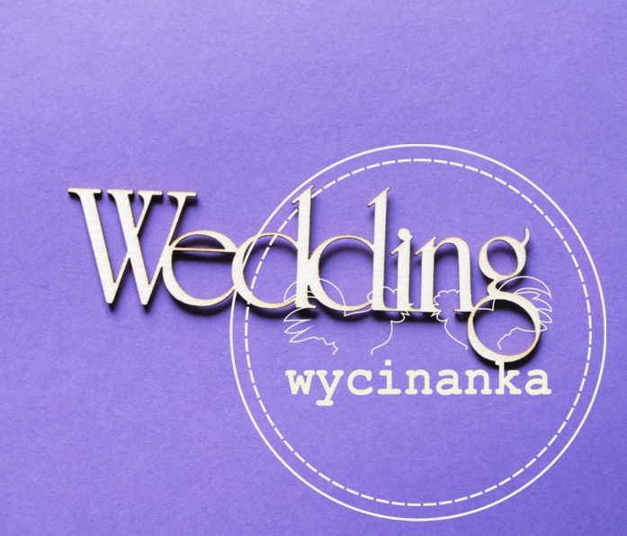 Вырубные элементы из чипборда "Надпись Wedding" (308)