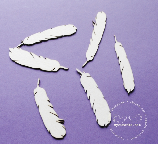 Вырубные элементы из чипборда "Перья малые" (313)