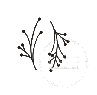 Набор штамповWycinanka "Веточки с ягодками"