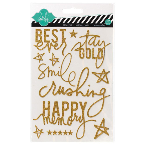 Наклейки с блёстками Heidi Swapp "Best Ever", золотой