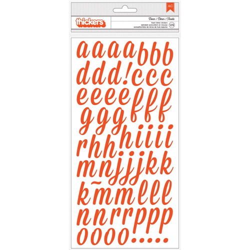 Объёмные наклейки с алфавитом American Craft,коралловый