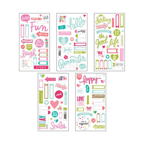 Наклейки на прозрачной основе Me & My Big Ideas "Happy"