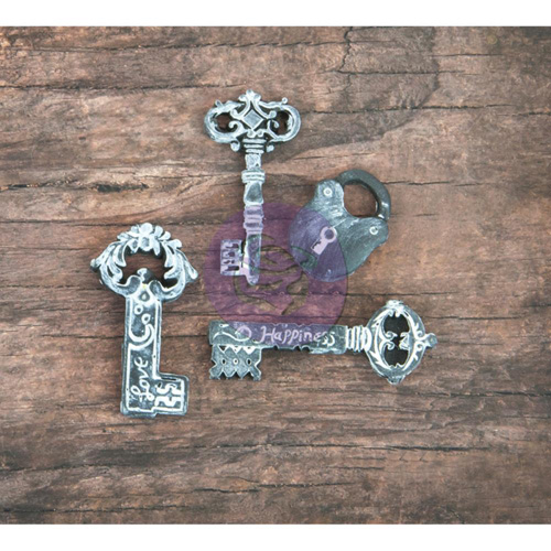 Гипсовые украшения Prima "Ключики чёрные"