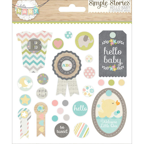 Набор брадс Simple Stories "Hello Baby",