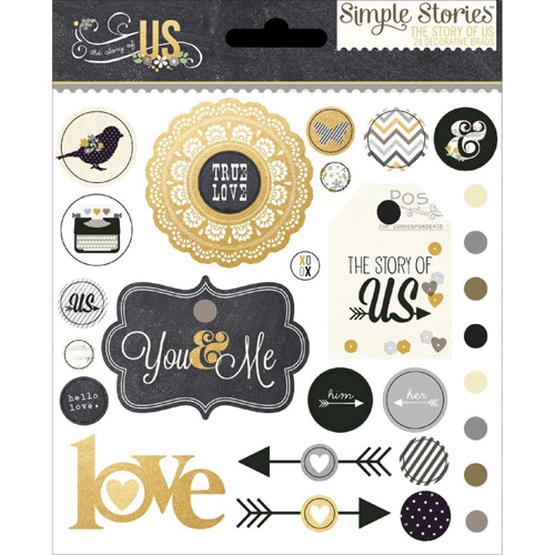 Набор брадс Simple Stories "The Story Of Us"